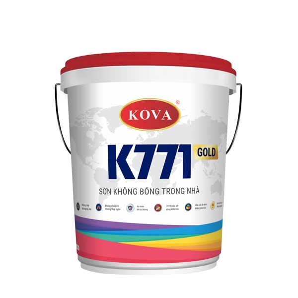 sơn không bóng trong nhà kova k771 gold