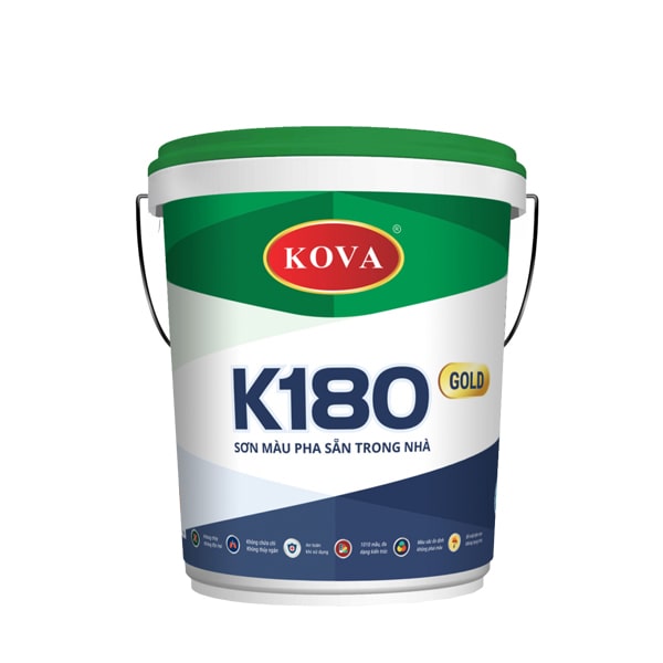 sơn màu pha sẵn trong nhà Kova K180 Gold