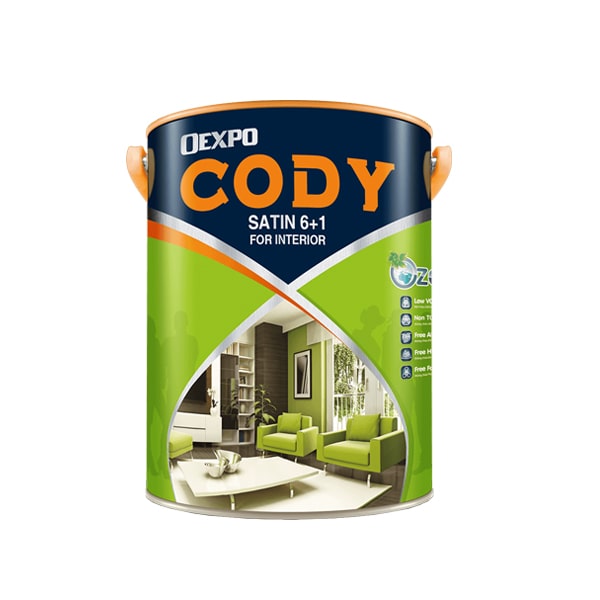 sơn bóng nội thất oexpo cody satin 6+1 for interior