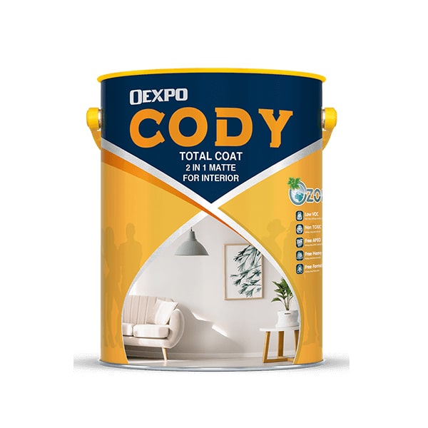 sơn nội thất oexpo cody total coat 2 in 1 matte for interior